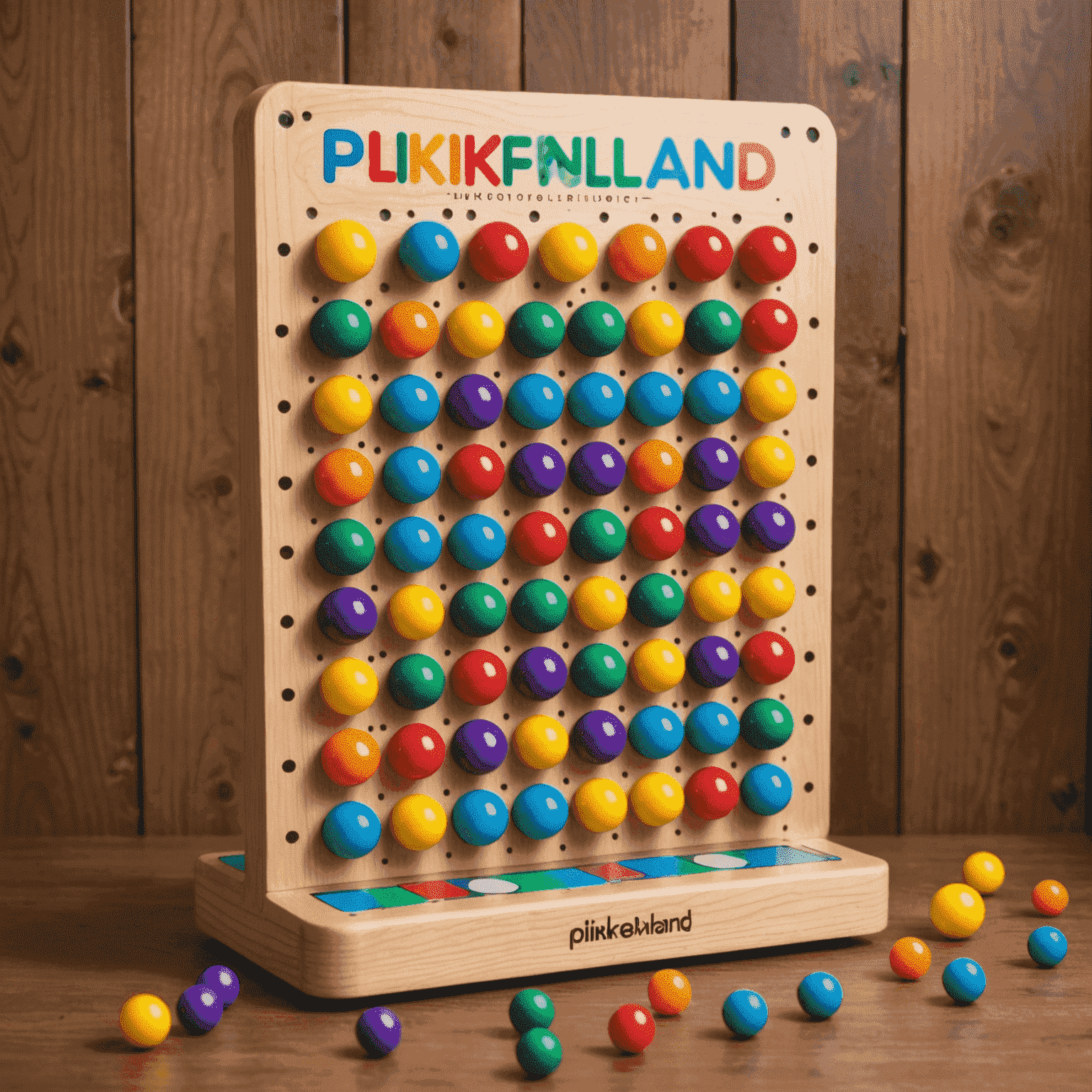 PlinkoFunLand logo featuring a colorful Plinko board with bouncing balls