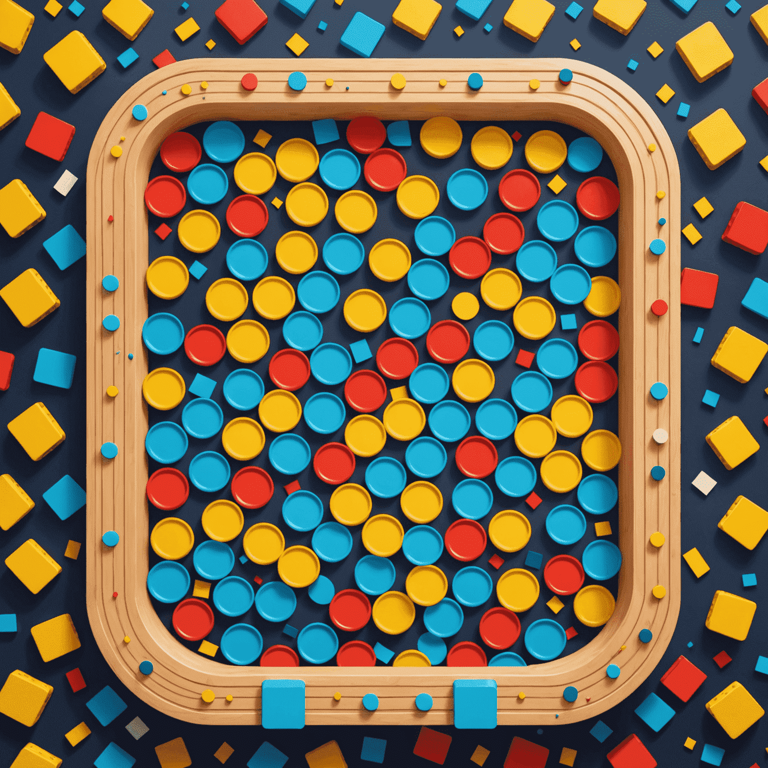 Cartoon illustration of Plinko chips falling through a colorful maze, representing data flow and protection